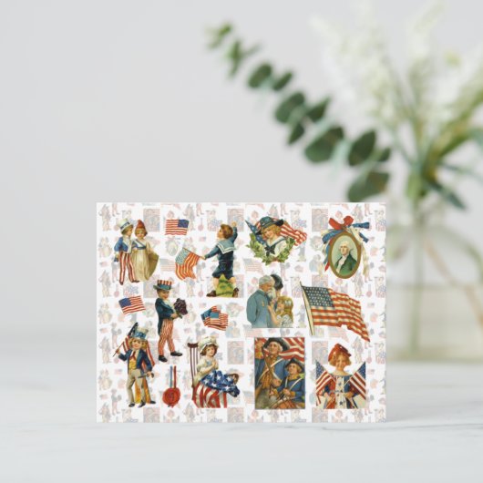  op 4 juli feestdagenkaart (Staand voorkant)