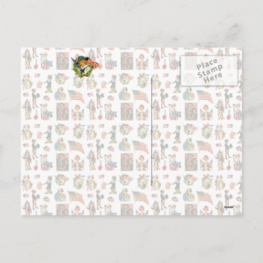  op 4 juli feestdagenkaart (Achterkant)