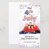 Op 4 juli Folie ballons Stars Stripe - Fotokaart (Voorkant / Achterkant)