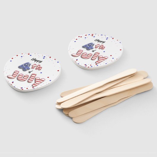 Op 4 juli Folie Balloons Stars Stripes - Hand Fan Handwaaier (Niet-gemonteerd)