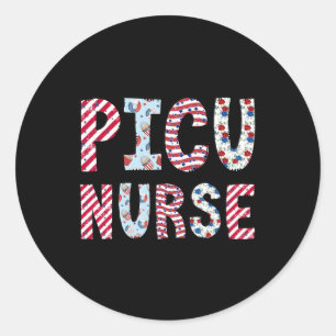 Op 4 juli is het Picu Nurse Independence Day, een Ronde Sticker