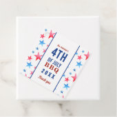 Op 4 juli jl. zijn de waterverf sterren patriottis bedankjes labels (In situ)