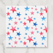 Op 4 juli jl. zijn de waterverf sterren patriottis bedankjes labels (Achterkant)