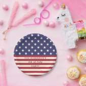 Op 4 juli jongstleden worden patriottische sterren papieren bordje (Feest)