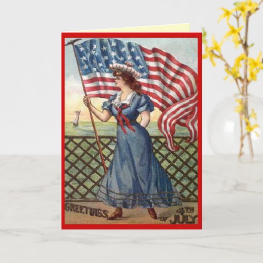 op 4 juli kaart (Gele Bloem)