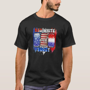 Op 4 juli kan de Amerikaanse bier de vlag rood wit T-shirt