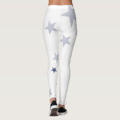 Op 4 juli, leggings witte en blauwe sterren. (Achterkant)