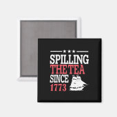 Op 4 juli morste de thee sinds 1773 magneet (Voorkant / Achterkant)