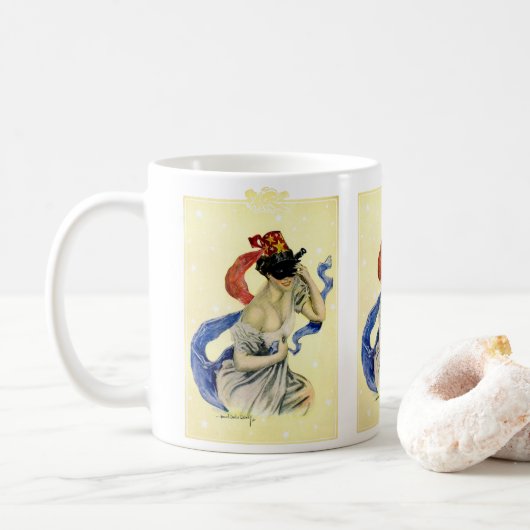 op 4 juli Patriotic Masquerade Party Koffiemok (Met donut)