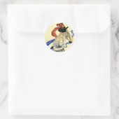 op 4 juli Patriotic Masquerade Party Ronde Sticker (Tas)