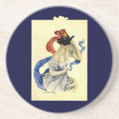 op 4 juli Patriotic Masquerade Party Zandsteen Onderzetter (Voorkant)