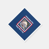 Op 4 juli rood, wit, blauw koehandel met scharretj servet (Hoek)