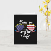 Op 4 juli Sungles Vierde Verjaardag Patriot Kaart (Gele Bloem)