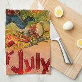 op 4 juli theedoek (Quarter Fold)