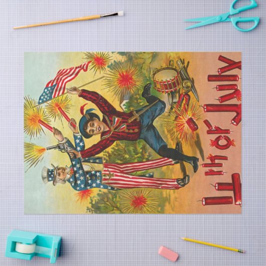  op 4 juli tissuepapier (Craft)