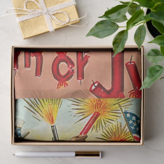  op 4 juli tissuepapier (Geschenk)