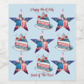 Op 4 juli verschijnt het label ‘Land of the Free’ Wijn Etiket (Enkel label)