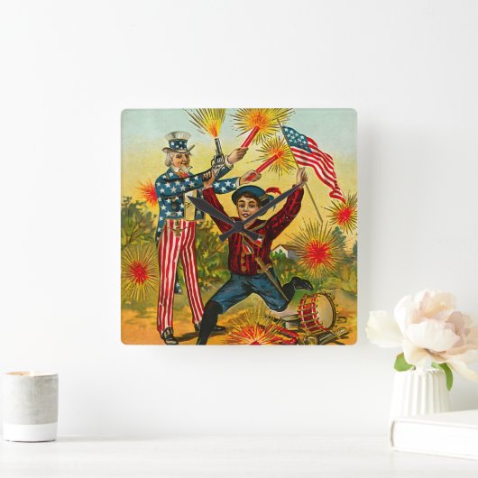  op 4 juli vierkante klok (Huis)