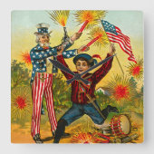  op 4 juli vierkante klok (Voorkant)