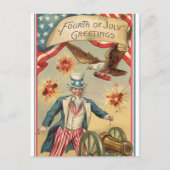  op 4 juli vuurwerk met oom Sam Briefkaart (Voorkant)