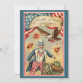 op 4 juli vuurwerk met oom Sam Kaart (Voorkant)