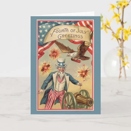 op 4 juli vuurwerk met oom Sam Kaart (Gele Bloem)