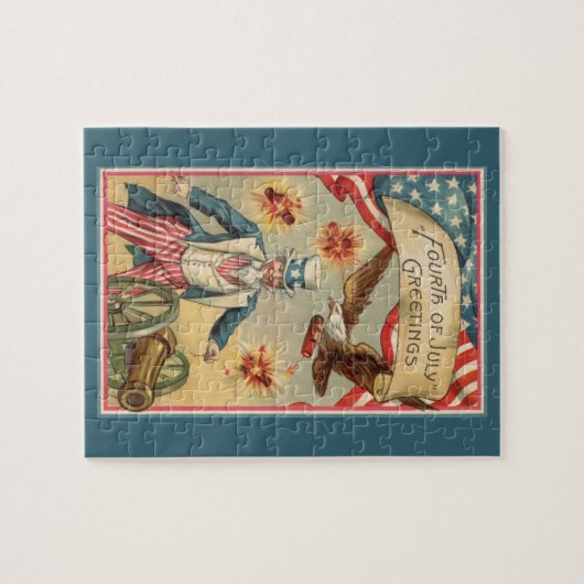 op 4 juli vuurwerk met oom Sam Legpuzzel (Horizontaal)