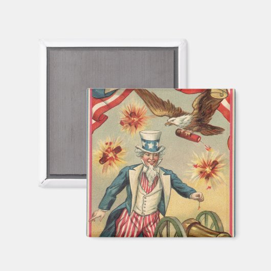  op 4 juli vuurwerk met oom Sam Magneet (Voorkant / Achterkant)