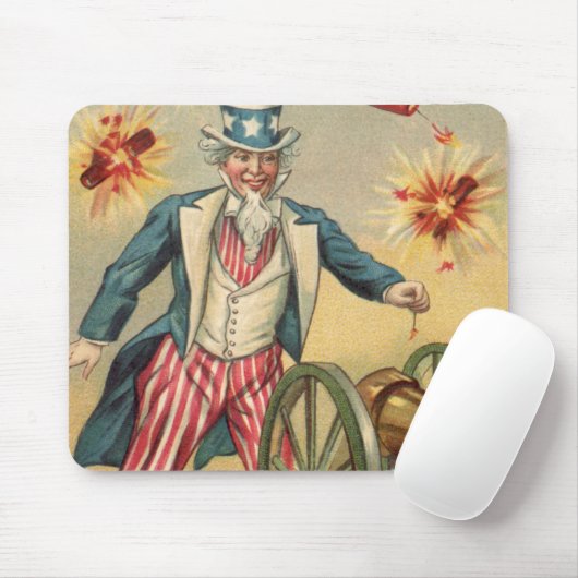 op 4 juli vuurwerk met oom Sam Muismat (Met muis)