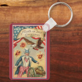  op 4 juli vuurwerk met oom Sam Sleutelhanger (Achterkant)