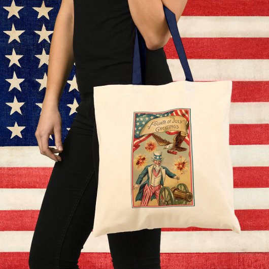  op 4 juli vuurwerk met oom Sam Tote Bag