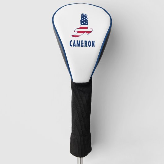 Op 4 juli werd de Amerikaanse vlag American Eagle  Golfheadcover (Voorkant)