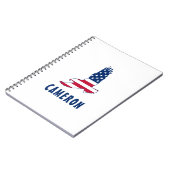 Op 4 juli werd de Amerikaanse vlag American Eagle  Notitieboek (Linkerzijde)