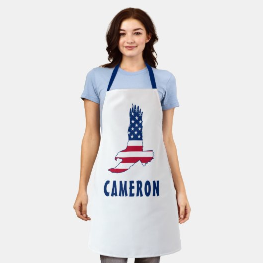 Op 4 juli werd de Amerikaanse vlag American Eagle  Schort (Gedragen)