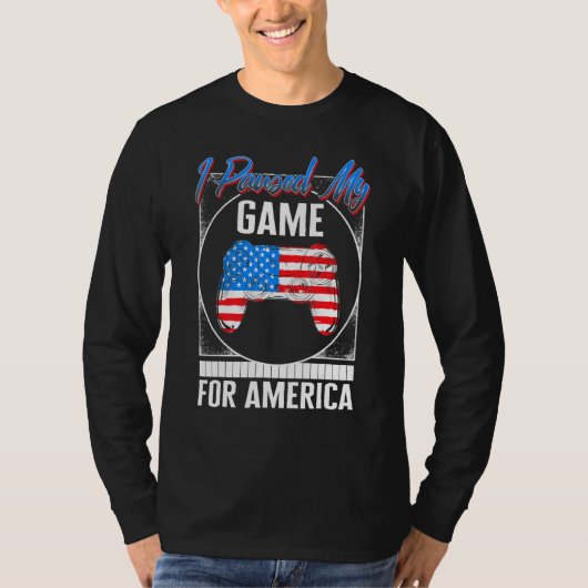 Op 4 juli werd mijn spel voor Amerika onafhankelij T-shirt (Voorkant)