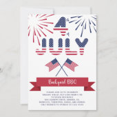 Op 4 juli zijn sterren en strepen vuurwerk van mod kaart (Voorkant)