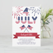 Op 4 juli zijn sterren en strepen vuurwerk van mod kaart (Staand voorkant)