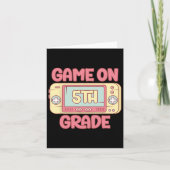 Op 5e Klasse Cool Videospel Terug naar school kind Kaart (Voorkant)