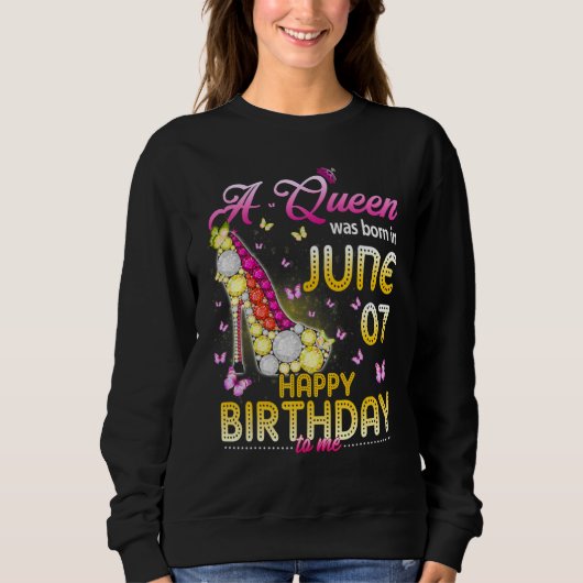 Op 7 juni werd er een koningin geboren, die me gra trui (Voorkant)