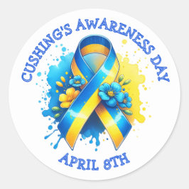 Op 8 april is het Cushing’s Awareness Day Ronde Sticker