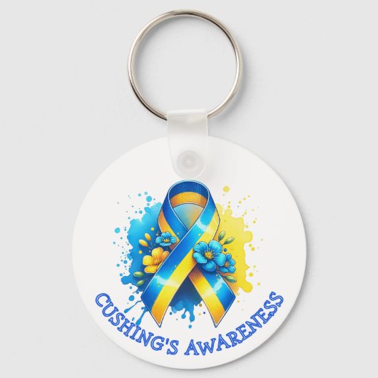Op 8 april is het Cushing’s Awareness Day Sleutelhanger (Achterkant)