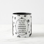 Op 8e dag Creëer God BLACK LABRADOR RETRIEVERS Mok (Midden)