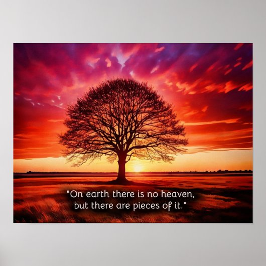 "Op aarde is geen hemel, maar er zijn stukken Poster (Voorkant)