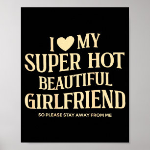 (op achterkant) Ik hou van mijn superhete mooie vr Poster