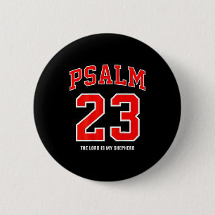 (op achterkant) Psalm 23 De Heer Is Mijn Herder Ronde Button 5,7 Cm
