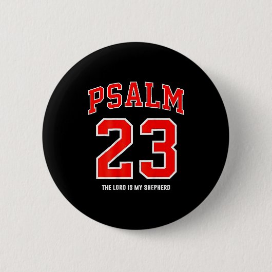 (op achterkant) Psalm 23 De Heer Is Mijn Herder Ronde Button 5,7 Cm (Voorkant)