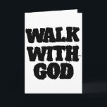 Op achterwandeling met Jezus God Christelijke mann Kaart<br><div class="desc">Op achterwandeling met Jezus God Christelijke mannen vrouwen zeggen citaat</div>