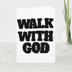 Op achterwandeling met Jezus God Christelijke mann Kaart