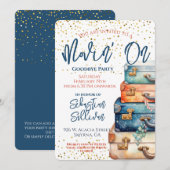 Op afscheid gaan weg feest kaart (Voorkant / Achterkant)