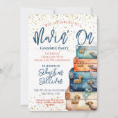 Op afscheid gaan weg feest kaart (Voorkant)